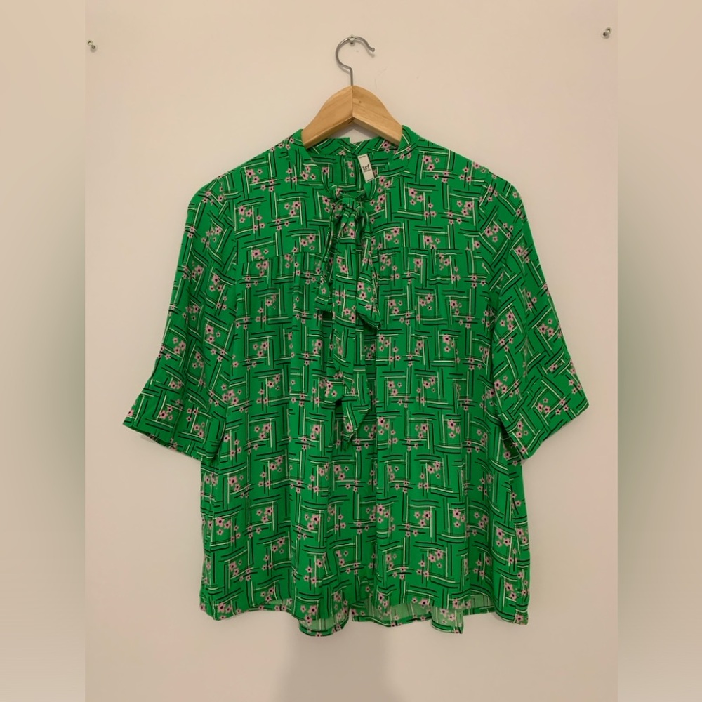 Zara bow tie flowing shirt